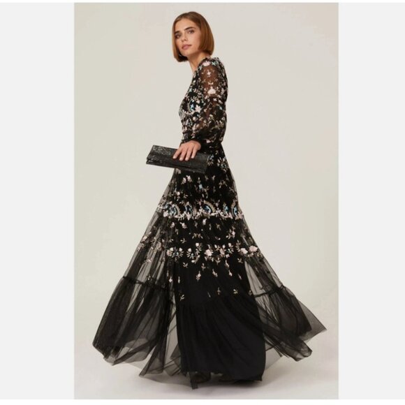 Mac Duggal 35111 Floral Embellished Embroidered Formal Gown - Picture 3 of 8